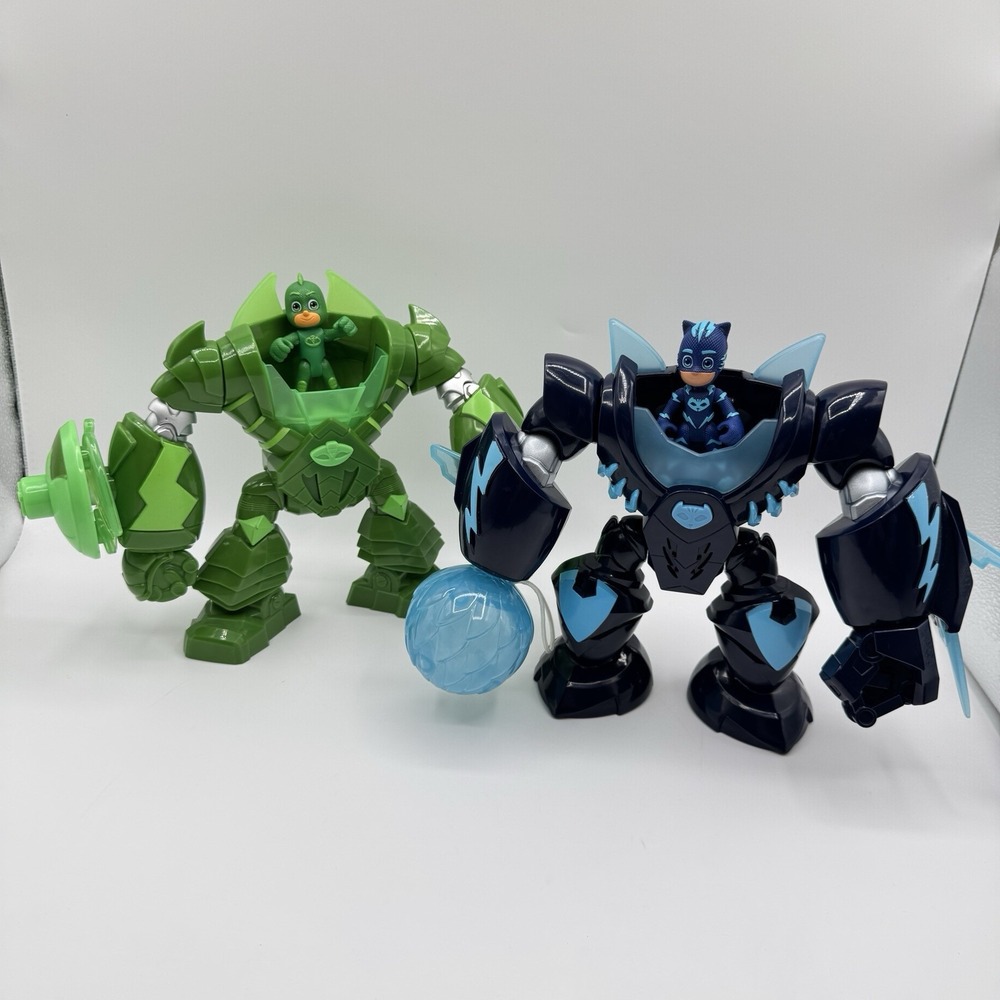 PJ Masks Robo Gekko Catboy Talking Light Up Action Figure Suit Working Set A1